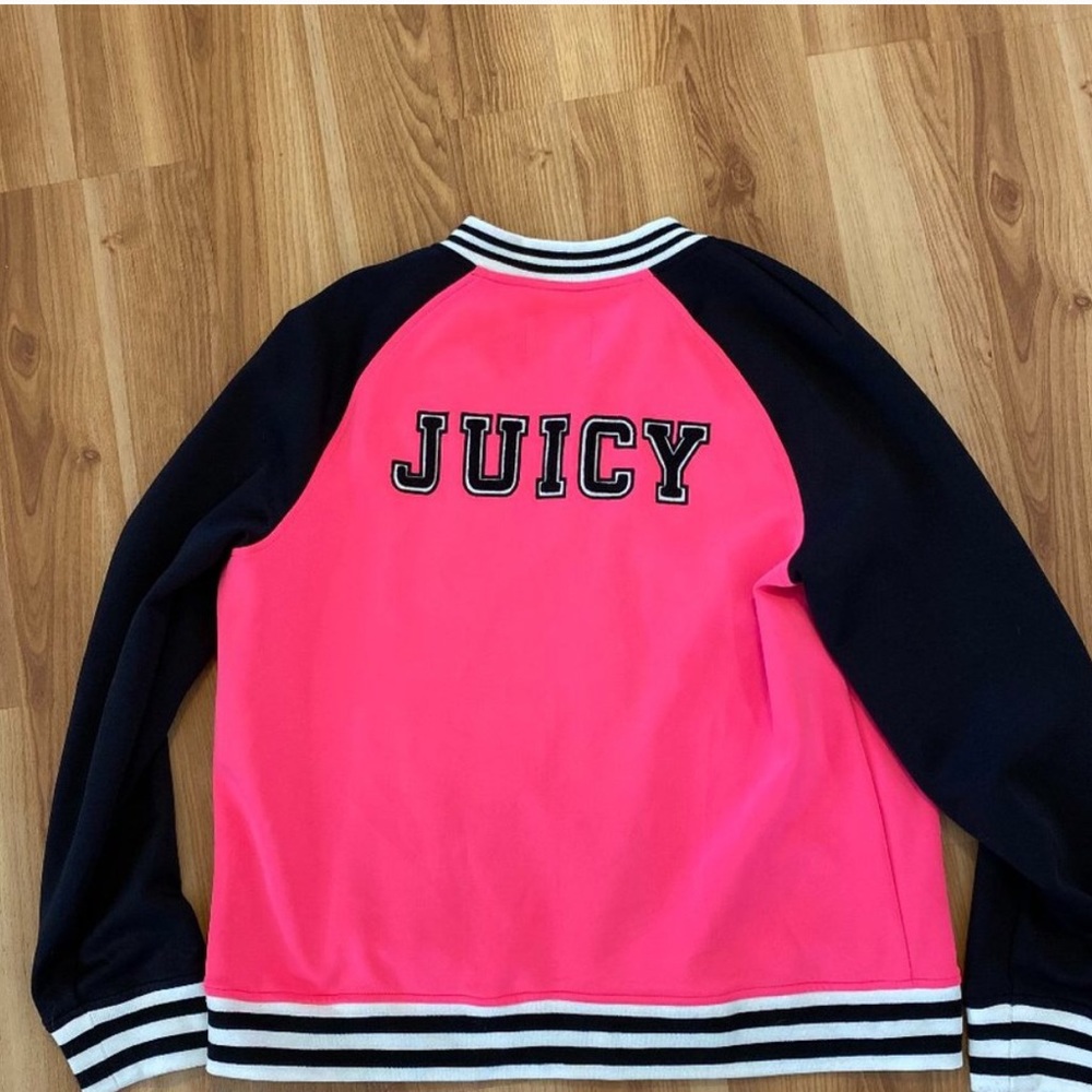 Juicy Couture Hot Pink /Black Track Jacket Sz XL